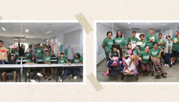 Alunos do Plantando o Futuro aprendem a cuidar da horta e homenageiam as mães