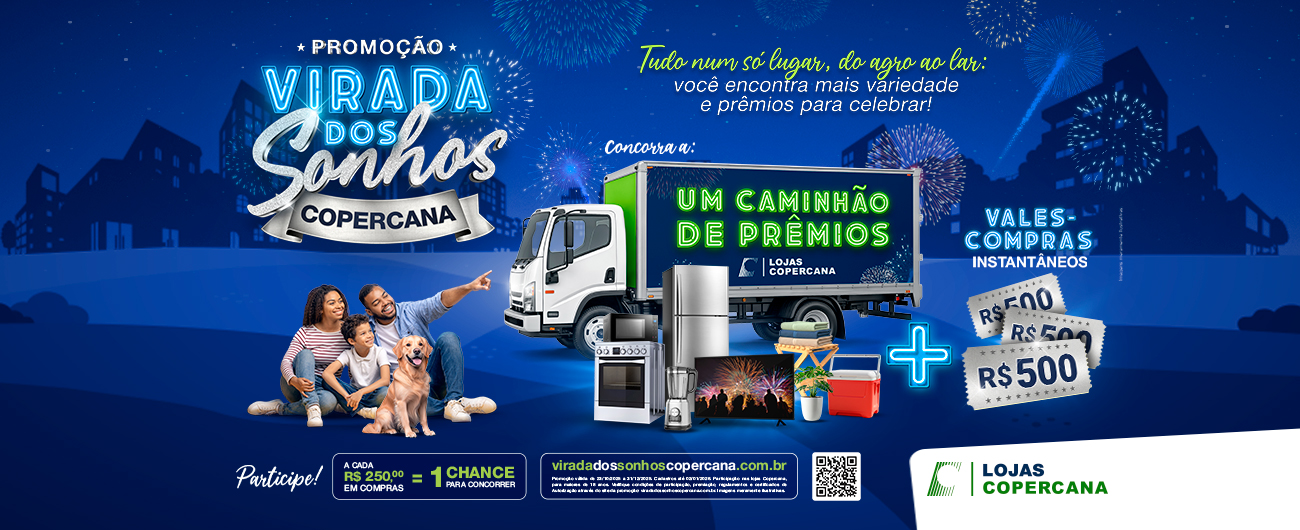 Lojas Copercana lança promoção com um “caminhão” de Prêmios
