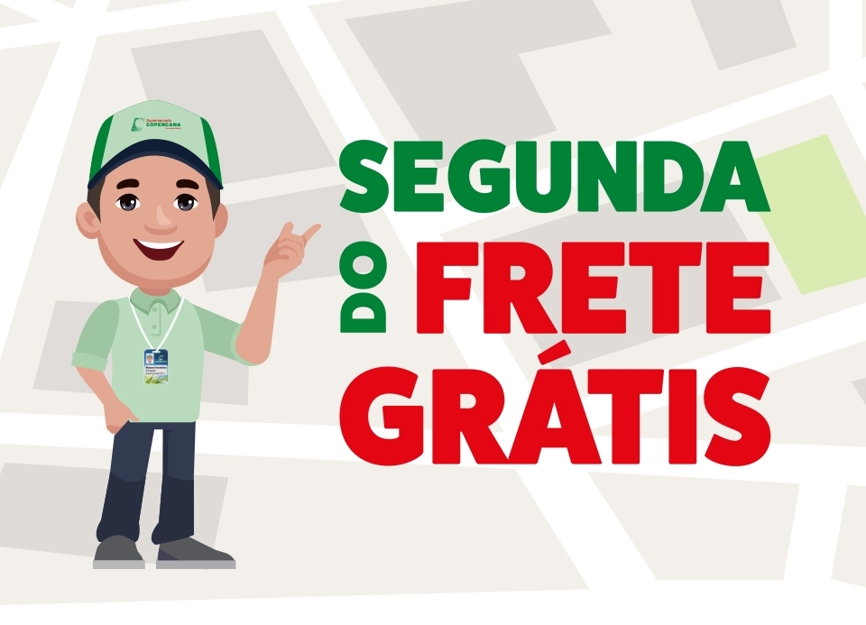 Segunda de frete grátis no delivery dos supermercados Copercana