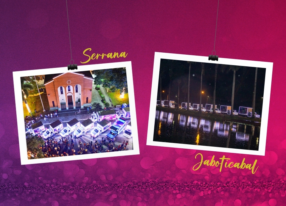 Carreata Copercana Premiada ilumina as ruas de Serrana e Jaboticabal